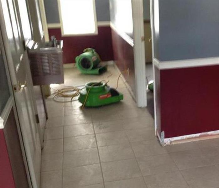 SERVPRO equipment at work in home.