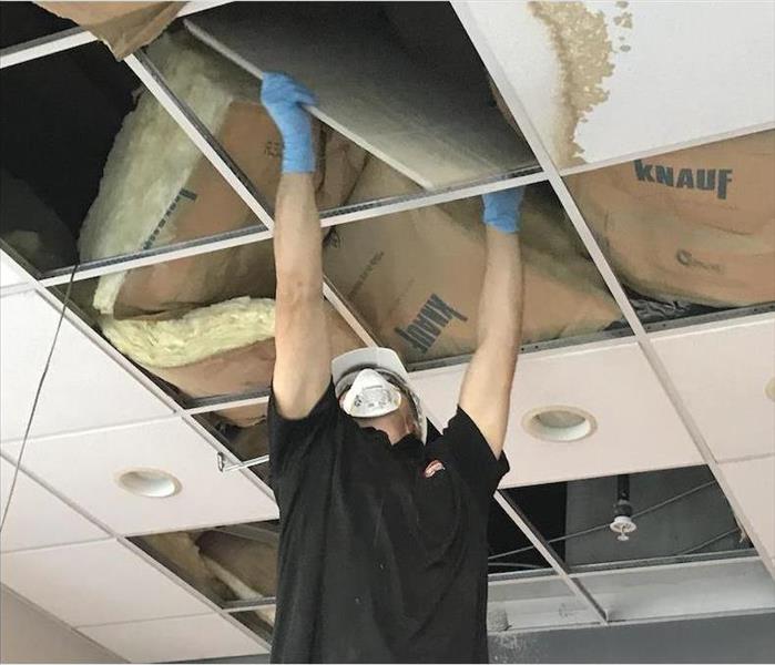 water damage ceiling tiles and insulation
